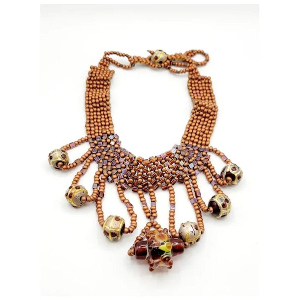 Unique Glass Artisan 80s Necklace (A2620)